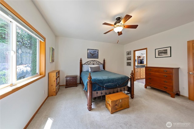 16314 2nd Dr SE, Bothell, WA 98012 - bedroom featuring light colored carpet and a ceiling fan