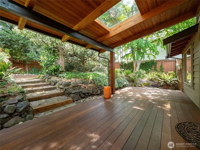 822 206th Ave NE, Sammamish, WA 98074 - wooden terrace with a fenced backyard