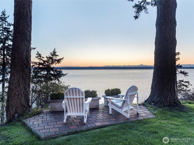 19263 Edgecliff Dr SW, Normandy Park, WA 98166 - view of patio / terrace featuring a water view