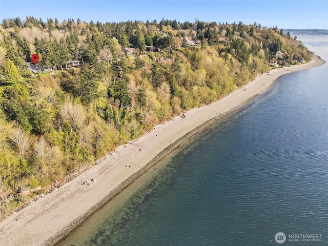 19263 Edgecliff Dr SW, Normandy Park, WA 98166 - drone / aerial view of a nearby body of water and a forest