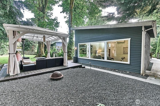 20 Cascade Ky, Bellevue, WA 98006 - view of patio / terrace with outdoor lounge area, a gazebo, and a deck
