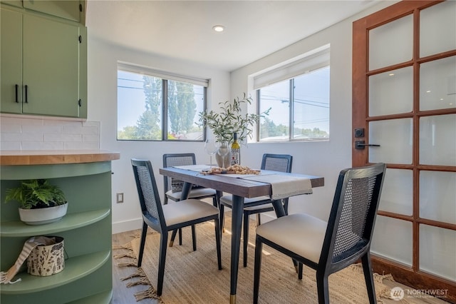 5502 Chuckanut Dr, Bow, WA 98232 - dining space with light wood-type flooring and recessed lighting