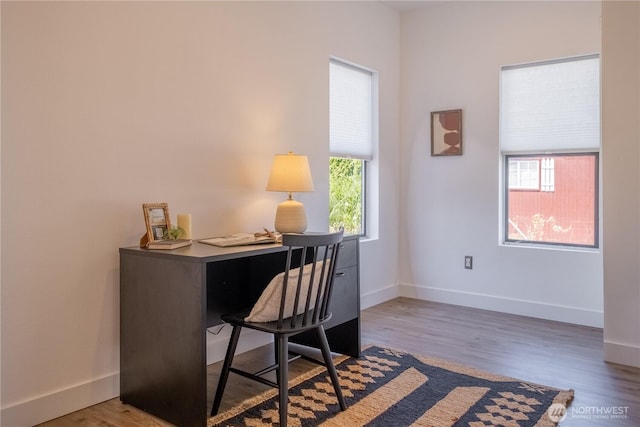 5502 Chuckanut Dr, Bow, WA 98232 - office space with plenty of natural light and wood finished floors