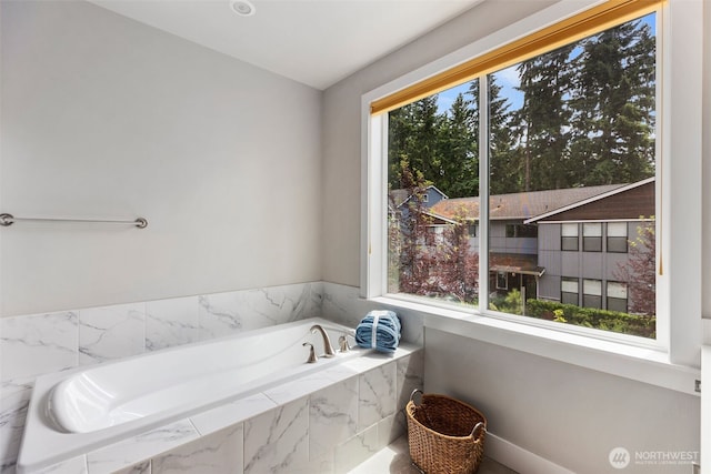587 155th Pl NE, Bellevue, WA 98007 - full bath featuring plenty of natural light and a garden tub