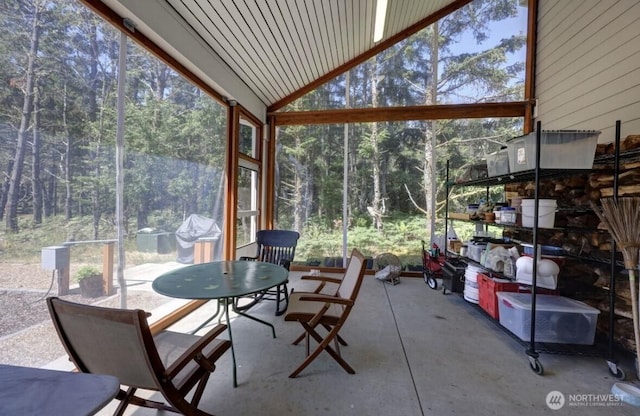999 41st Ln, Seaview, WA 98644 - sunroom with healthy amount of natural light, outdoor dining area, and vaulted ceiling