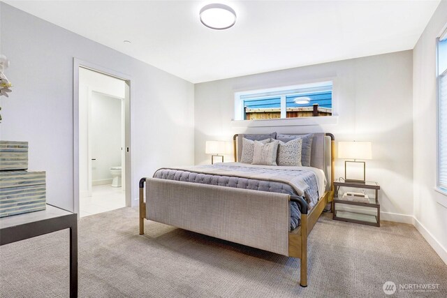 11216 NE 67th St Unit 4, Kirkland, WA 98033 - bedroom with carpet and ensuite bath