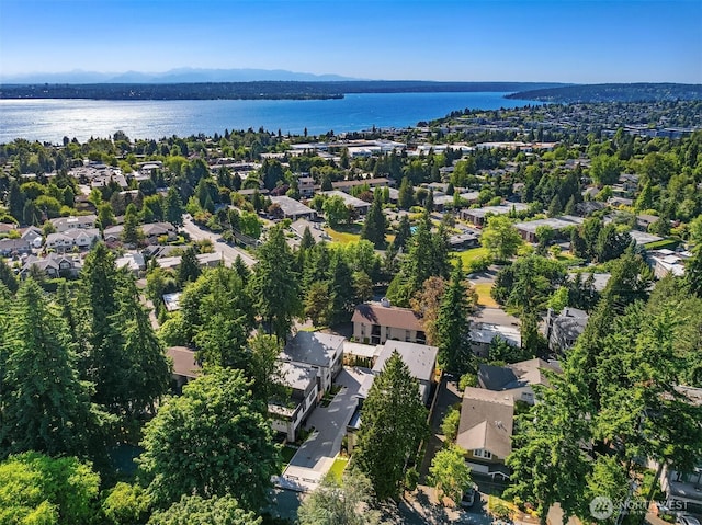 11216 NE 67th St Unit 4, Kirkland, WA 98033 - aerial view of property and surrounding area with a large body of water and nearby suburban area