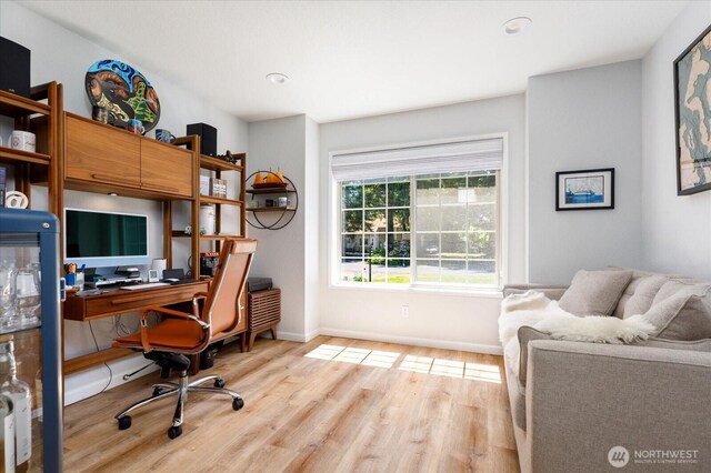 1043 NE Pennington Loop, Coupeville, WA 98239 - office featuring wood finished floors and recessed lighting