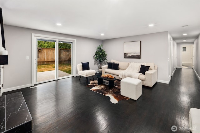 10403 Wauna St SW, Lakewood, WA 98498 - living room featuring wood finished floors and recessed lighting