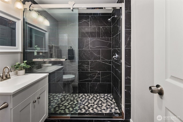 10403 Wauna St SW, Lakewood, WA 98498 - bathroom with vanity and a stall shower