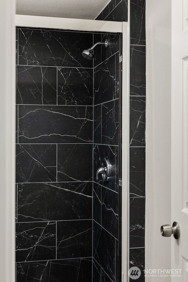10403 Wauna St SW, Lakewood, WA 98498 - bathroom with a stall shower and marble finish floors