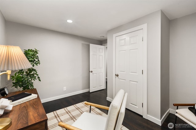 10403 Wauna St SW, Lakewood, WA 98498 - home office with recessed lighting and dark wood-type flooring