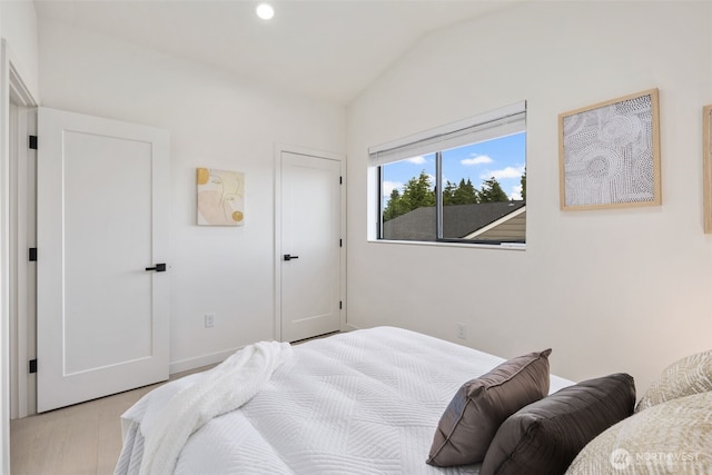 2912 SW Thistle St Unit B, Seattle, WA 98126 - bedroom with vaulted ceiling and recessed lighting