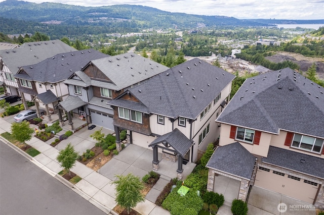 1297 Westridge Way NE, Issaquah, WA 98029 - aerial view of residential area with mountains