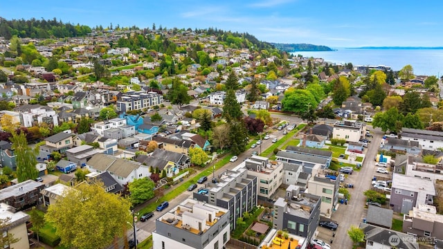 3019 62nd Ave SW Unit D, Seattle, WA 98116 - aerial perspective of suburban area featuring a nearby body of water