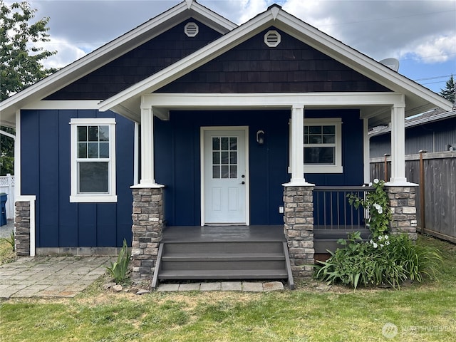 715 Ford Ave, Snohomish, WA 98290 - craftsman-style house with board and batten siding and covered porch