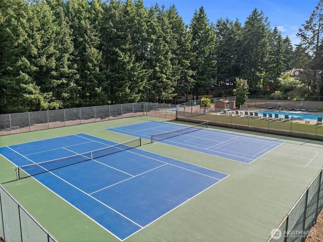 9019 166th St E, Puyallup, WA 98375 - view of tennis court with community basketball court