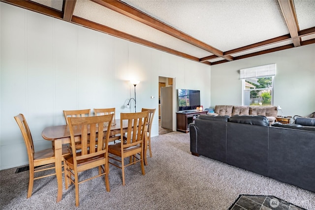 1639 King St, Bellingham, WA 98225 - carpeted dining room featuring beam ceiling and coffered ceiling
