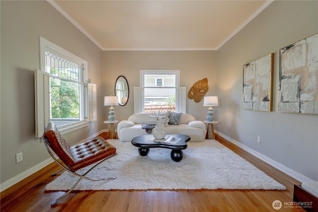 6306 17th Ave NE, Seattle, WA 98115 - living area featuring ornamental molding and wood finished floors