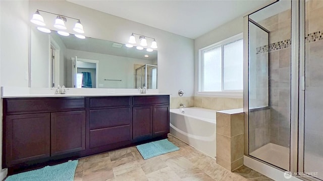 4218 SW Colbert Way, Port Orchard, WA 98367 - full bath featuring a shower stall, a bath, and double vanity