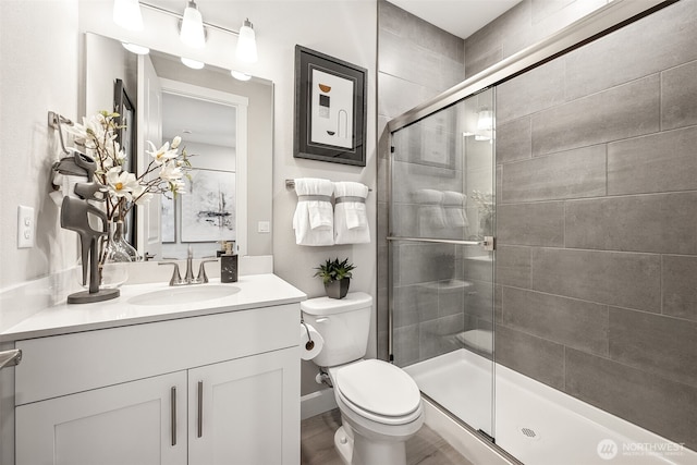 20230 150th St E Unit 598, Bonney Lake, WA 98391 - bathroom with vanity and a stall shower