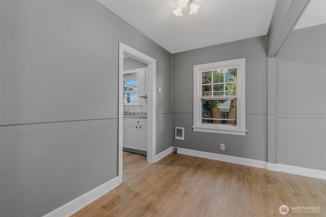 2849 Flordia St, Longview, WA 98632 - unfurnished dining area featuring light wood-type flooring and heating unit