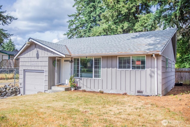 13814 C St S, Tacoma, WA 98444 - ranch-style home featuring board and batten siding, roof with shingles, and a garage