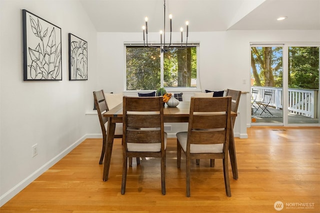 10733 126th Pl NE, Kirkland, WA 98033 - dining room with a chandelier and light wood-type flooring