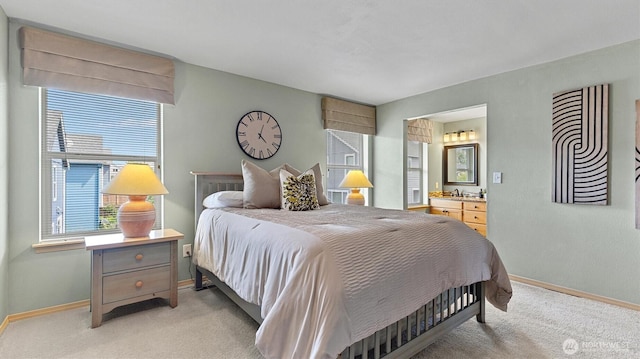 4422 NE 2nd Ln, Renton, WA 98059 - bedroom featuring light carpet and connected bathroom