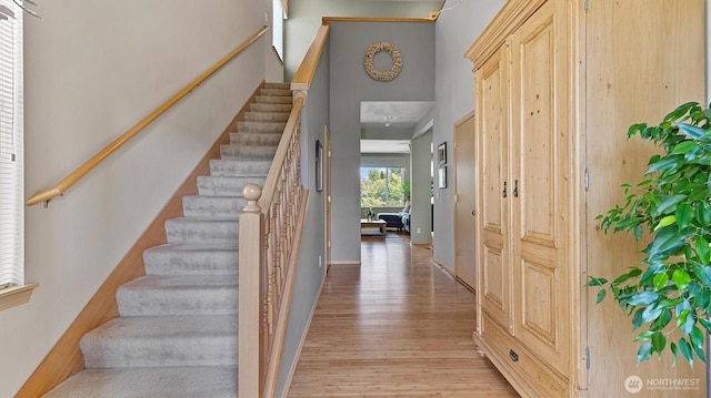4422 NE 2nd Ln, Renton, WA 98059 - foyer with light wood-style floors and stairs