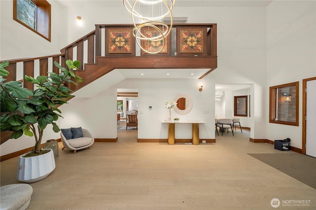 13710 41st Ave NE, Seattle, WA 98125 - interior space with a high ceiling and stairs