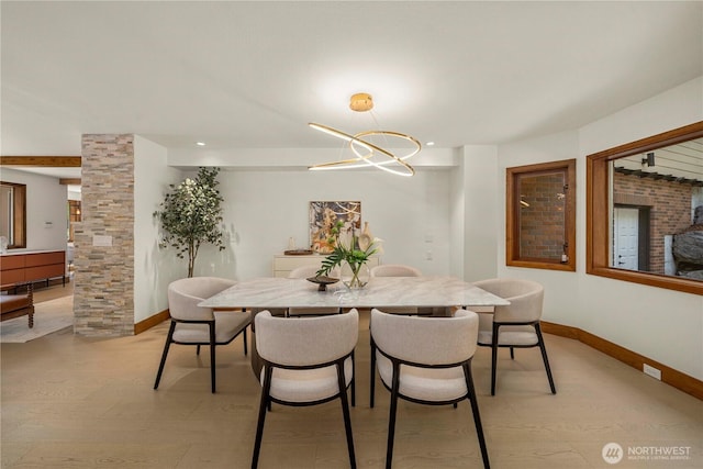 13710 41st Ave NE, Seattle, WA 98125 - dining room with a chandelier and recessed lighting