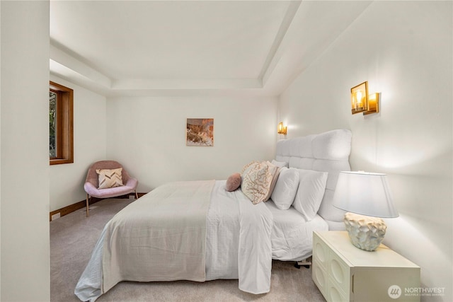 13710 41st Ave NE, Seattle, WA 98125 - bedroom featuring light colored carpet and a raised ceiling