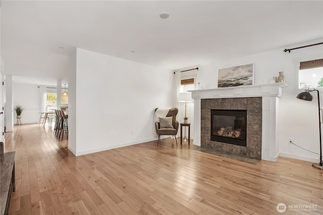 1344 Foreman Rd, Dupont, WA 98327 - living room featuring light wood-style floors and a fireplace