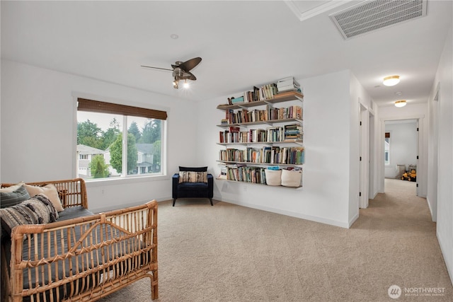 1344 Foreman Rd, Dupont, WA 98327 - sitting room with carpet flooring and a ceiling fan
