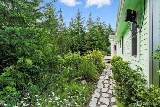 442 Rhododendron Dr, Sequim, WA 98382 - view of yard with a wooden deck