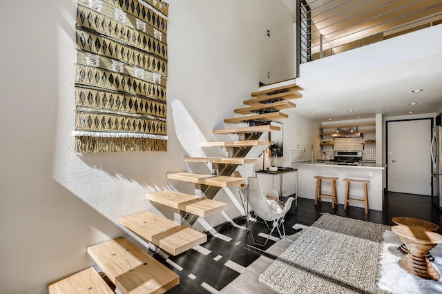 1000 Union St Unit 215, Seattle, WA 98101 - stairs featuring recessed lighting