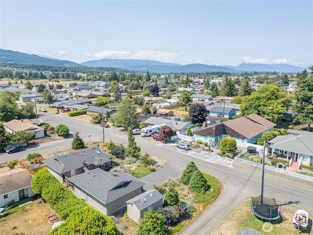 702 E Alder, Sequim, WA 98382 - aerial perspective of suburban area with a mountain backdrop