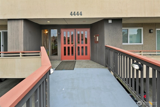 4444 44th Ave SW Unit 101, Seattle, WA 98116 - doorway to property featuring a balcony