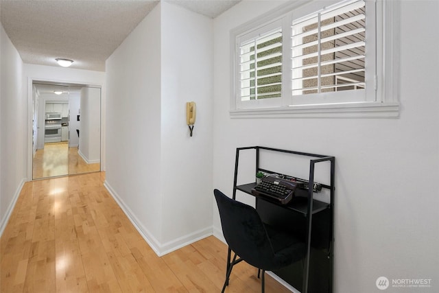 4444 44th Ave SW Unit 101, Seattle, WA 98116 - corridor featuring light wood finished floors and baseboards