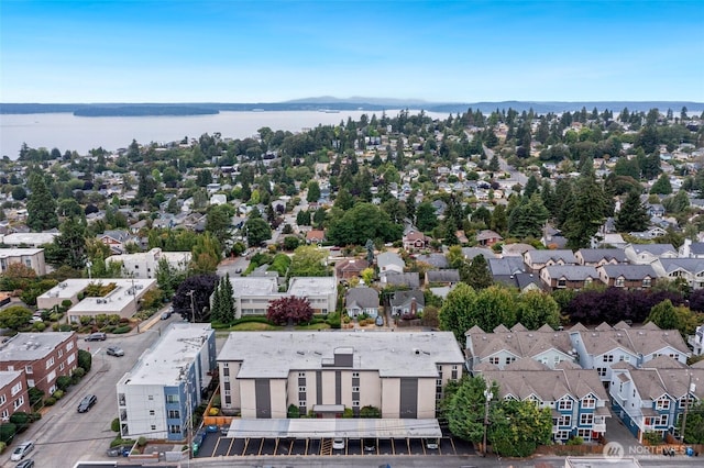 4444 44th Ave SW Unit 101, Seattle, WA 98116 - aerial view of residential area featuring a large body of water
