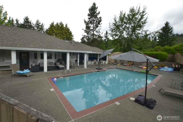 151540 140th Way SE Unit T101, Renton, WA 98058 - view of pool with a patio area and an outdoor living space
