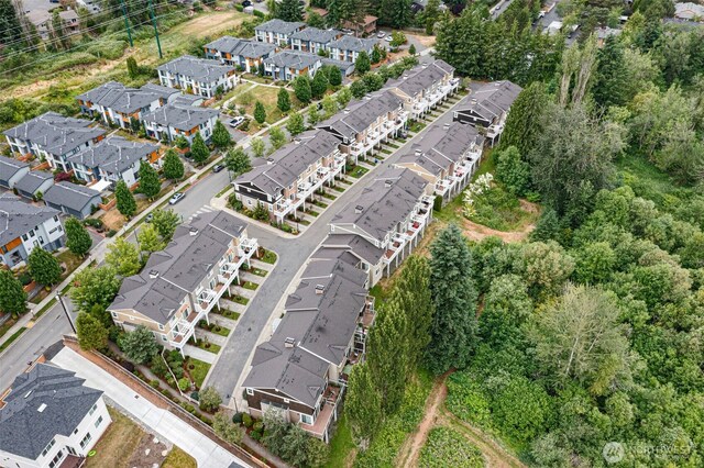 7574 129th Pl SE Unit B107, Newcastle, WA 98056 - aerial view of property and surrounding area featuring nearby suburban area