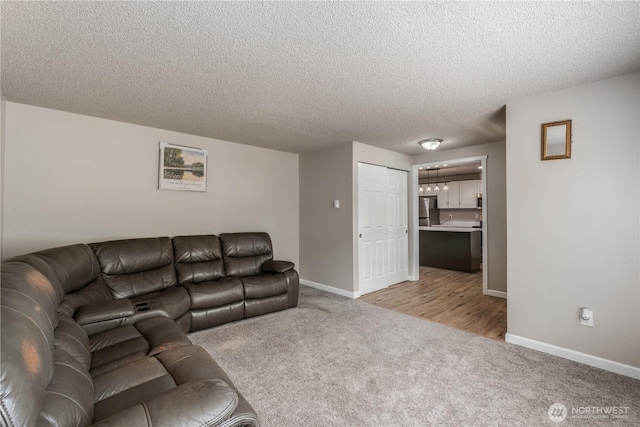 1513 154th St E, Tacoma, WA 98445 - living area featuring light colored carpet and a textured ceiling