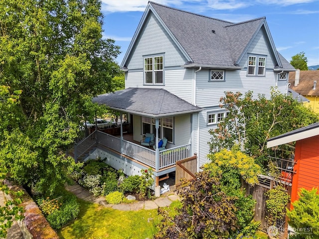 1615 Monroe St, Bellingham, WA 98225 - rear view of house featuring a shingled roof