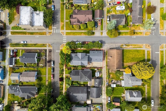 1615 Monroe St, Bellingham, WA 98225 - aerial view of residential area featuring property parcel outlined