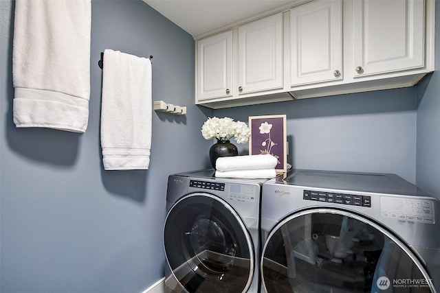 3906 141st Pl SE, Mill Creek, WA 98012 - washroom with washer and dryer and cabinet space