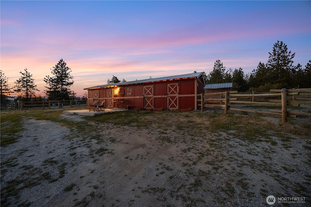 95 Horizon Ln, Chelan, WA 98816 - outdoor structure at dusk featuring a pole building