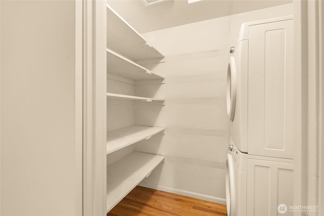 2325 38th Ave E, Seattle, WA 98112 - pantry featuring estacked washer and dryer