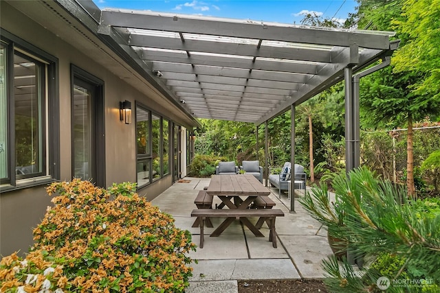 2325 38th Ave E, Seattle, WA 98112 - view of patio featuring a pergola, grilling area, and outdoor dining area